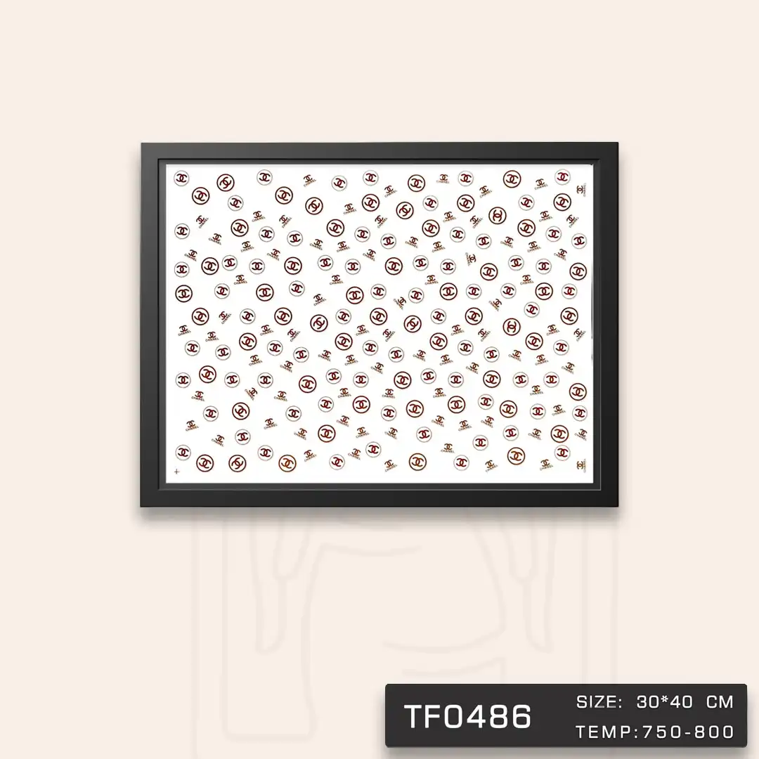 TF0486 ترانسفر طرح فشن طلا دار - Chanel