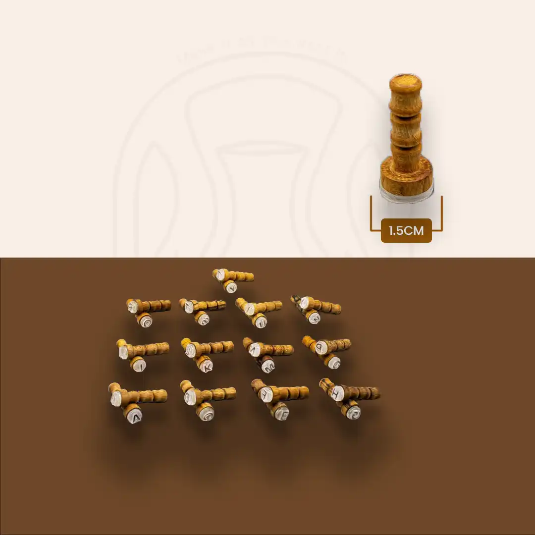 مهر برجسته حروف انگلیسی سایز 1.5، 2، 2.5 سانتی متر