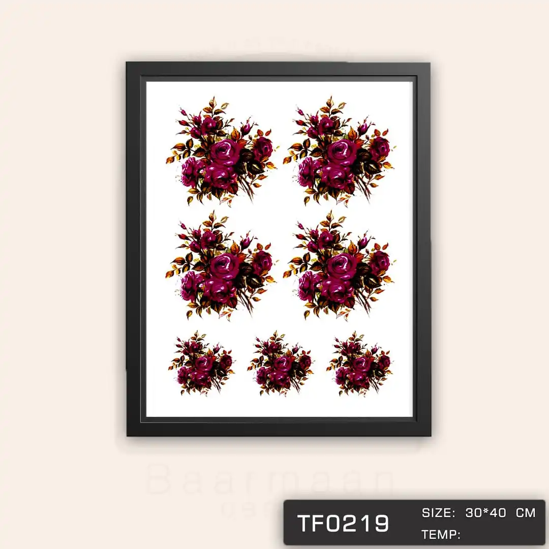 TF0219 ترانسفر سرد گل رز بنفش