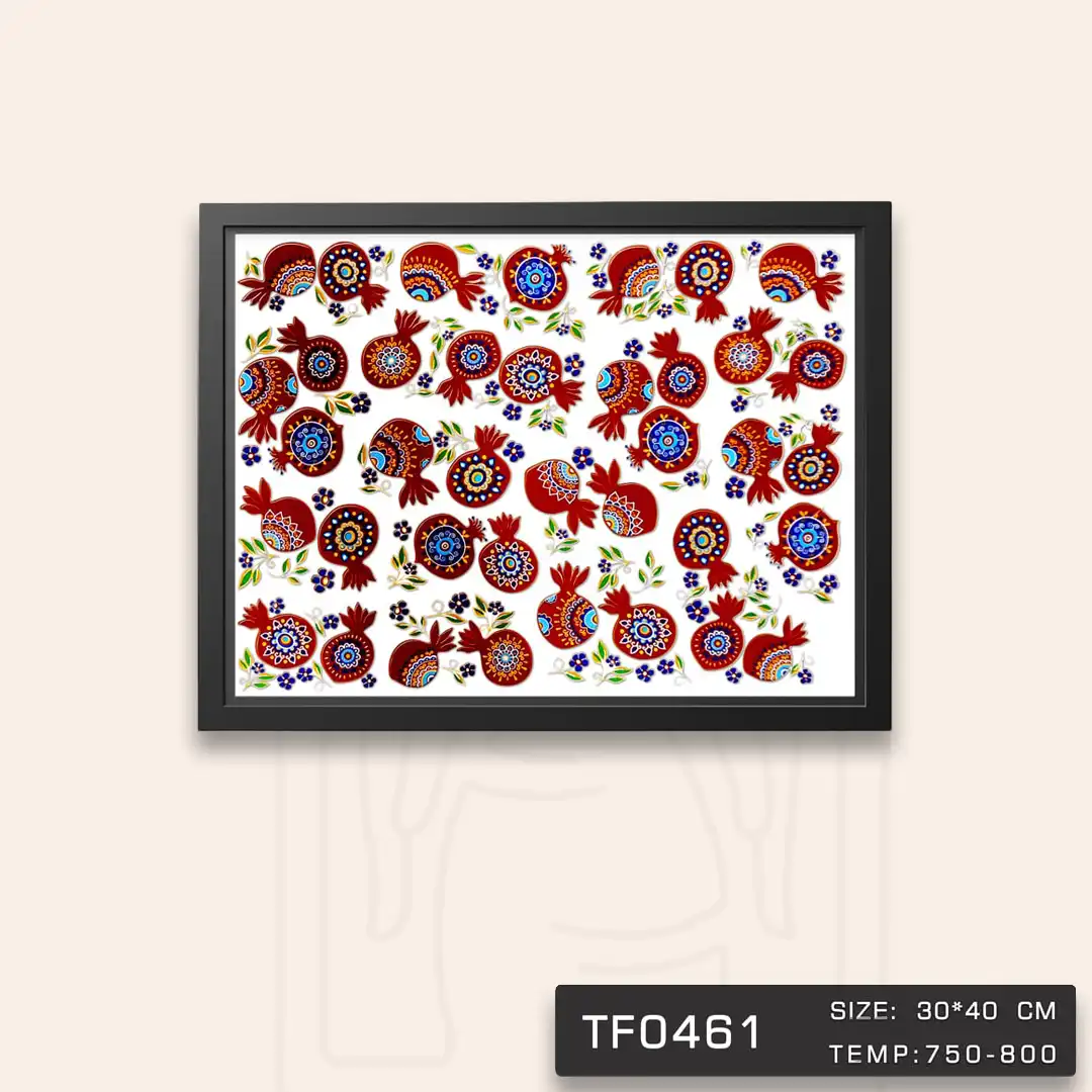 TF0461 ترانسفر انار قرمز طلا دار