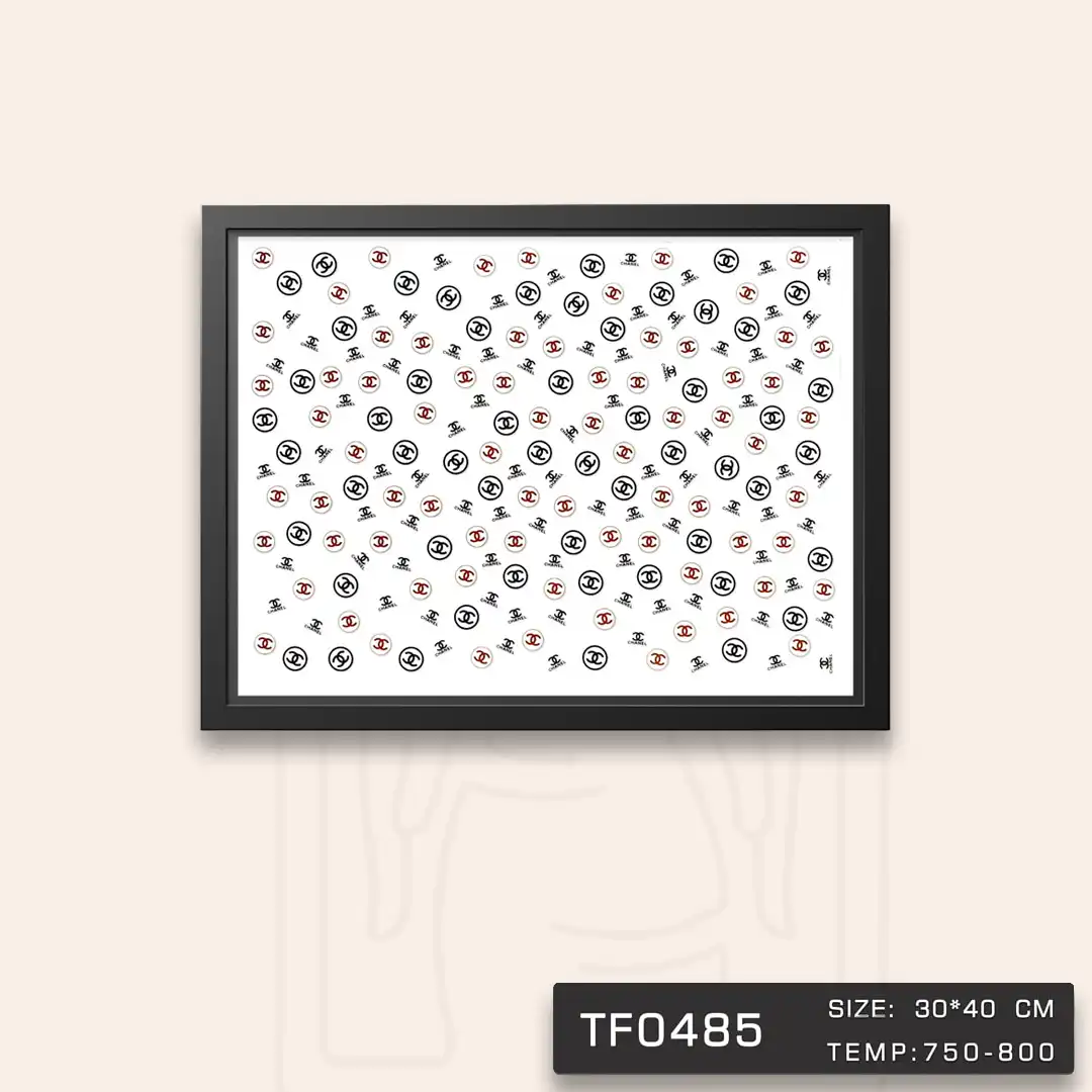 TF0485 ترانسفر طرح فشن طلا دار - Chanel