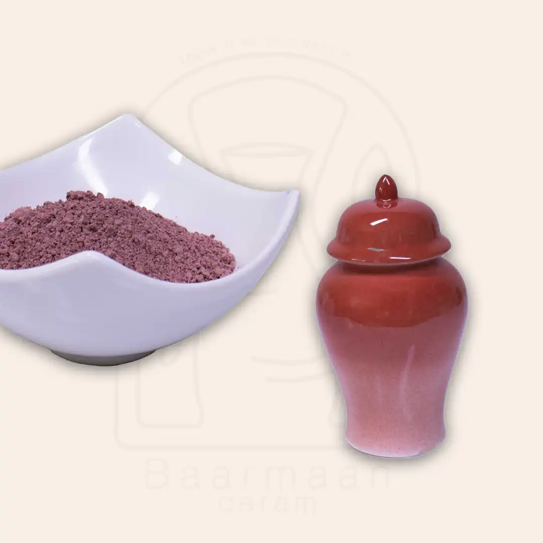 Code-R120 استین رولعابی قرمز آلبالویی 800 درجه