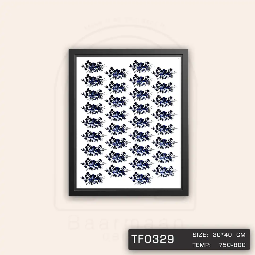 TF0329 ترانسفر دسته گل آبی دریایی