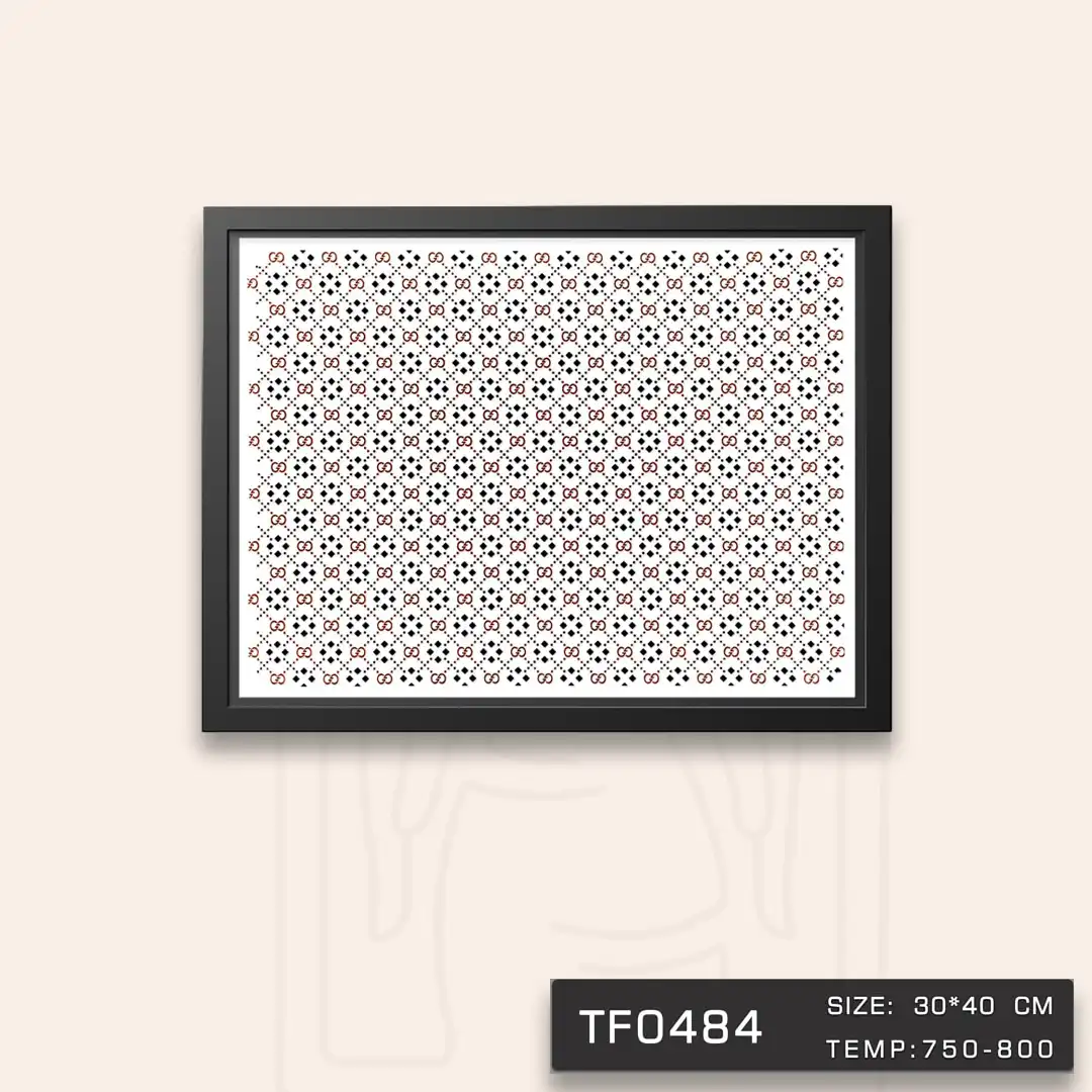 TF0484 ترانسفر طرح فشن طلا دار - Gucci