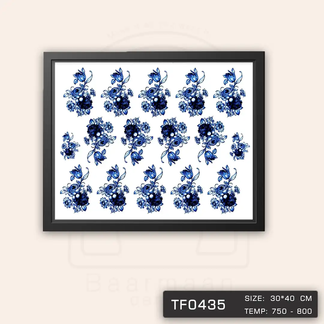TF0435 ترانسفر گل کبالتی بزرگ
