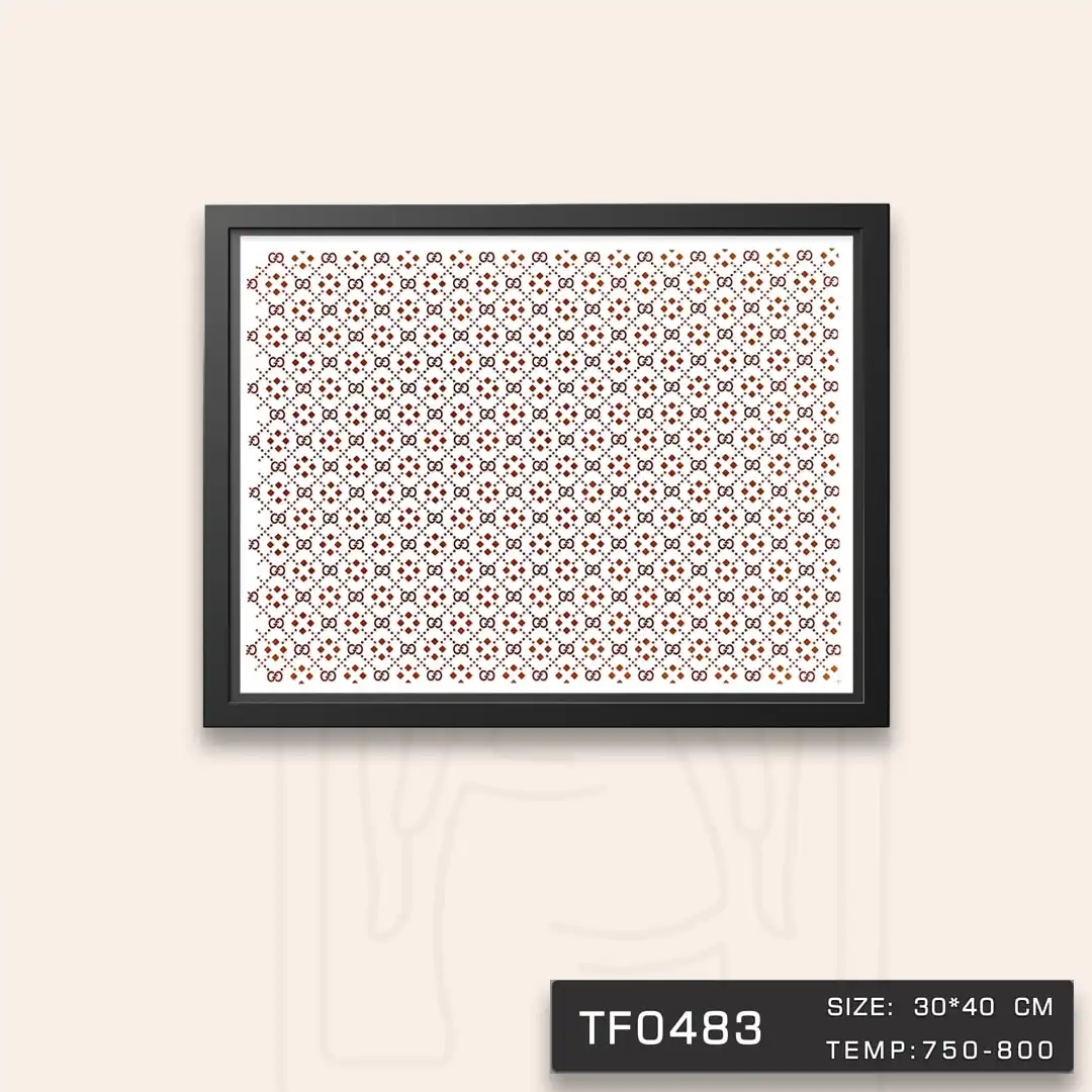 TF0483 ترانسفر طرح فشن طلا دار - Gucci