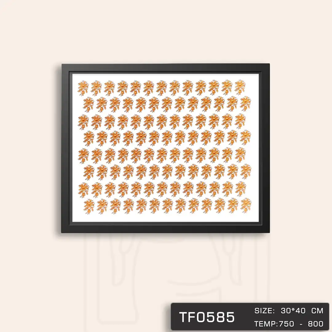 TF0585 ترانسفر گل متالیک طلا