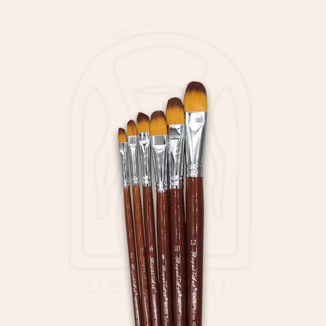 قلم موی زبان گربه ای 6 عددی Royal Art کد 400