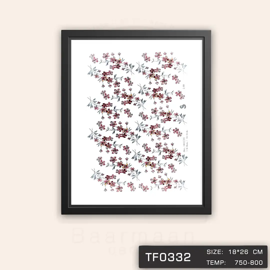 TF0332 ترانسفر گل شاخه اي آبشاري کوچک