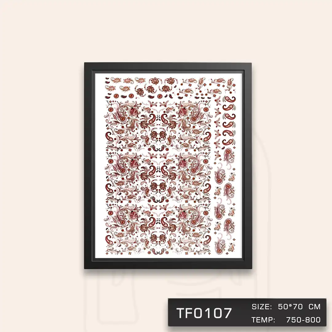 TF0107 ترانسفر نقش - ترمه بنفش