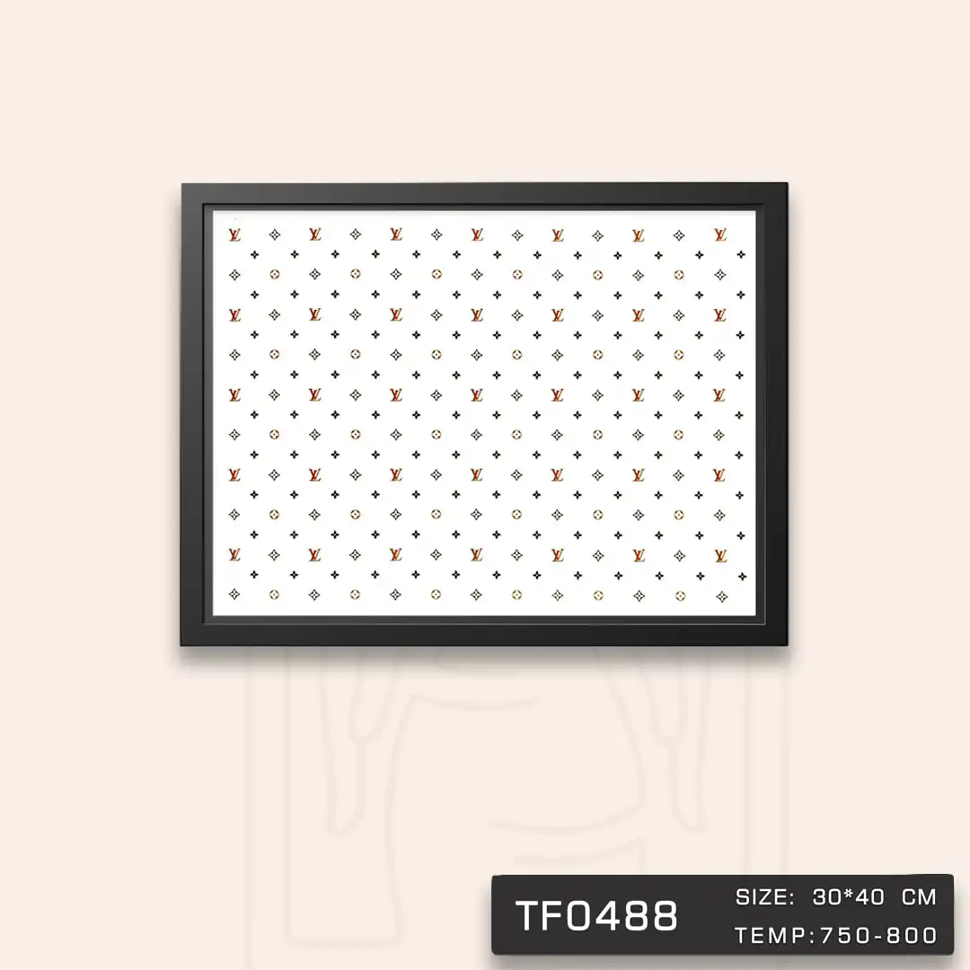 TF0488 ترانسفر طرح فشن طلا دار - LV