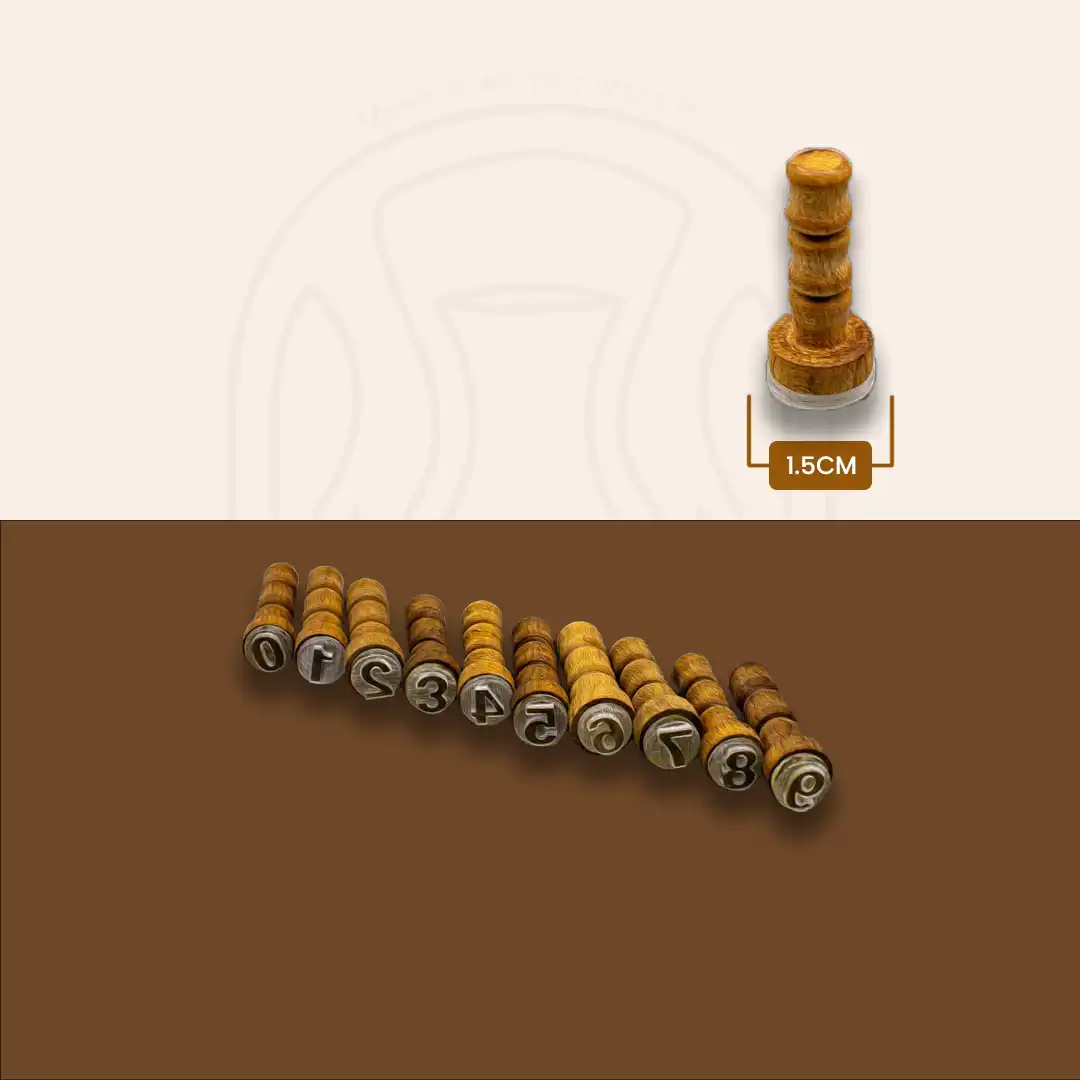 مهر برجسته اعداد انگلیسی سایز 1.5، 2، 2.5 سانتی متر