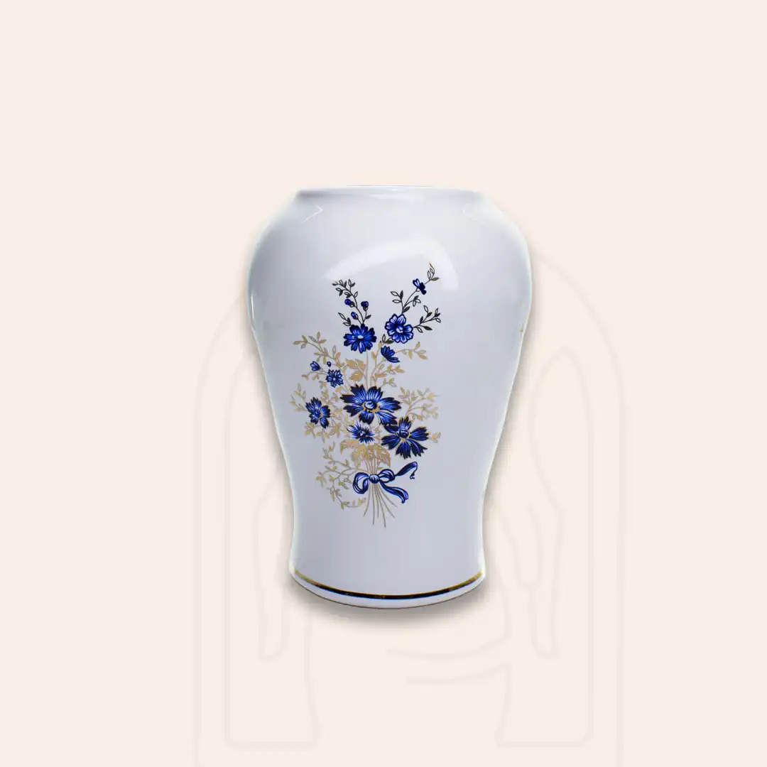 TF0469 ترانسفر گل کبالتی طلا دار